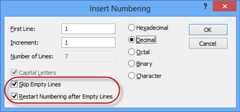 Insert Numbering