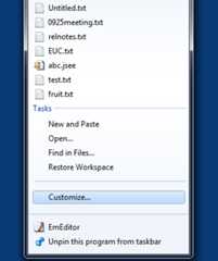 Windows 7 Jump List