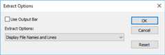 Extract Options dialog box