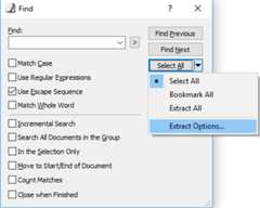Find dialog box