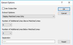Extract Options dialog box