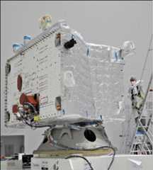 Figure 134: The MPO spacecraft of ESA is shown with the multi-layered insulation (image credit: ESA-B. Guillaume)