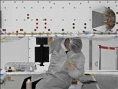 Figure 120: Sewing MPO insulation: The ESA-JAXA BepiColombo mission at Europe's Spaceport undergoing intense preparations for launch. Here, sewing of the insulation blankets on ESA’s Mercury Planetary Orbiter (MPO) is taking place. The insulation is to protect the spacecraft from the extreme thermal conditions that will be experienced in Mercury orbit (image credit: ESA–B. Guillaume)