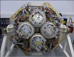 Figure 99: Photo of the MTM (Mercury Transfer Module) thruster floor at Thales Alenia Space, Turin, Italy (image credit: ESA)