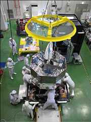 Figure 93: The photo shows the transportation of the MMO from a cleanroom to the thermal-vacuum chamber (image credit: JAXA)