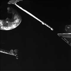 Figure 41: BepiColombo's close-up of Earth during flyby. A view of Earth captured by one of the MCAM selfie cameras on board of the European-Japanese Mercury mission BepiColombo, as the spacecraft zoomed past the planet during its first and only Earth flyby. The image was taken at 03:33 UTC on 10 April 2020, shortly before the closest approach, from around 19,000 km away (image credit: ESA/BepiColombo/MTM, CC BY-SA 3.0 IGO)