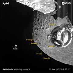 Figure 18: The search for volcanoes,annotated (image credit: ESA/BepiColombo/MTM, CC BY-SA 3.0 IGO)