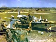 Getting a Spitfire ready - North Weald 1942