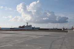 太平島上於104年底修建完工之碼頭。