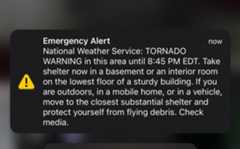 wireless emergency alert sent in fairfax county