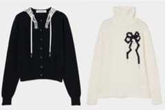 タナカダイスケ“レース襟”セーラーカーディガンや歪んだリボンのモヘアニット、渋谷パルコで