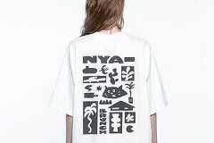 にゃー“黒ねこ”のグラフィックTシャツ＆カバーオール、タイキキシモトとコラボ