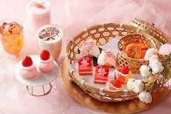 ザ ストリングス 表参道「春爛漫いちごスイーツパレット」雛人形風モンブラン仕立てのシュークリームなど