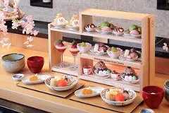 シェラトン都ホテル大阪の平日夜限定「和アフタヌーンティー」春らしい桜餅や“大阪城”もなか