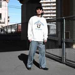 BOWWOW(バウワウ) AIRBORNE加工スウェット、40〜50年代ワークパンツコーディネートのショップスナップ