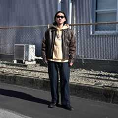 ヴィンテージレザージャケット、BOWWOW(バウワウ)新作フーディーコーディネートのショップスナップ