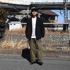 INTERIM(インテリム)ダブルジャケット、Nonnotte(ノノット)ヴァルーズコーディネートのショップスナップ