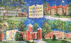 FDU artwork of multiple building around campus