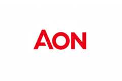 The AON logo, featuring the word AON in bold red capital letters, centered on a clean white background, resized to a 16:9 aspect ratio.