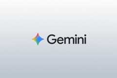 The Gemini logo, featuring a colorful, four-pointed star icon to the left of the word Gemini in black text, set against a subtle light gray gradient background.