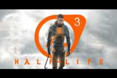 A 16:9 aspect ratio image of Gordon Freeman from Half-Life 3, standing in a snowy environment with the Half-Life logo and the number 3 behind him.