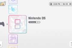 A screenshot of a Nintendo DS emulator interface, showing game icons and system information.