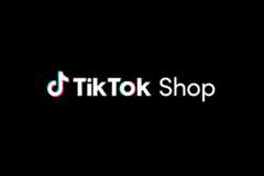 The TikTok Shop logo, featuring the white text TikTok Shop with the iconic TikTok music note logo to its left, all set against a black background. The image has been resized to a 16:9 aspect ratio.