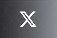 A white stylized letter X logo on a professional dark gray background with a subtle hexagonal pattern and a soft gradient.