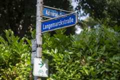 Straßenschild Ecke Langemarckstraße/Admiral-Spee-Straße