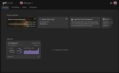 Screenshot of cloud org dashboard, showing list of instances.