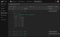 Screenshot of data explorer showing drilling down into a row.