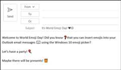 How to add emojis in Outlook?