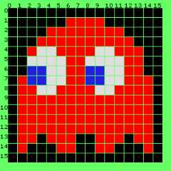 Blinky sprite from Pac-Man (1980, Arcade)