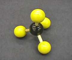 Photo os a methane ball-and-stick model