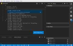 Visual studio code debugger launch.json auto completion showing alternative way to create debuggers