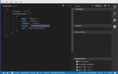Default config with a red circle around the target