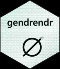 hexagon software logo, black border, very very light mint green background with an overlay of a brick motif with rather small sized rectangular bricks black in color. in the upper middle of the logo is the word gendrendr (spelled that way) in black type lowercase and in the center bottom of the logo is the null sign (an o with a line from bottom left through the top right) with its upper arm breaking out of the bricks.