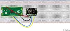 Fritzing wiring for the I2C example code .