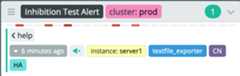 Inhibited alert