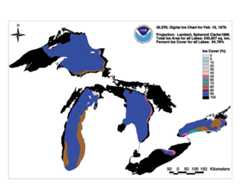 GLERL digital ice chart for Feb 19 1979