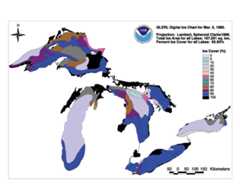 GLERL digital ice chart for Mar 5 1980