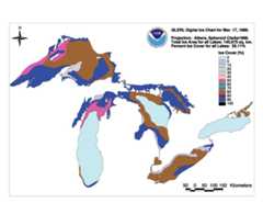 GLERL digital ice chart for Mar 8 1989