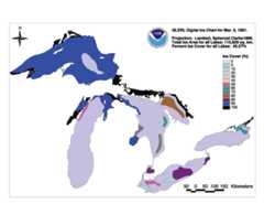 GLERL digital ice chart for Feb 27 1991