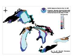 GLERL digital ice chart for Feb 18 1997