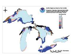 GLERL digital ice chart for Feb 18 2000