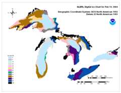 GLERL digital ice chart for Feb 19 2004