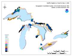 GLERL digital ice chart for Mar2 2006