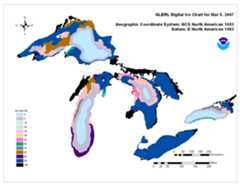 GLERL digital ice chart for Mar8 2007