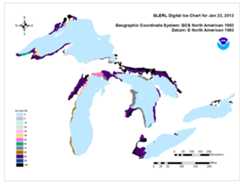 GLERL digital ice chart for Jan 22 2012