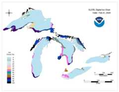 GLERL digital ice chart for Feb 21